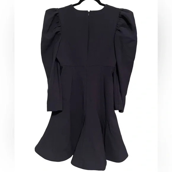 LIKELY Navy Alia Favorite Stretch Puff Sleeve Fit & Flare Dress - 10 - Picture 6 of 9